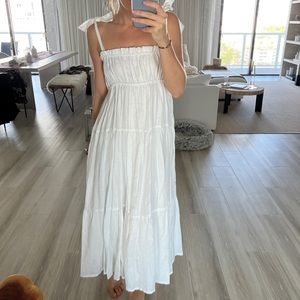 Bellamy Tiered Linen MIDI Dress Faithful the brand